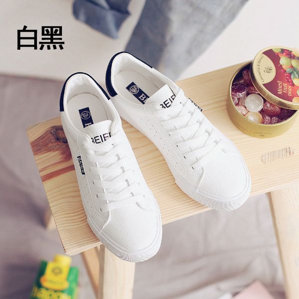 

2019 new summer white shoes women canvas low cut casual shoes flat bottom, Black