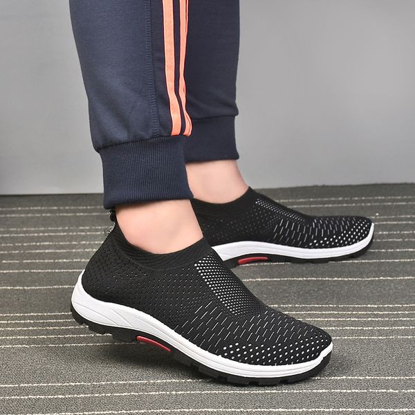 

really fabric ventilation elastic force leisure time mountaineering run male shoe, Black