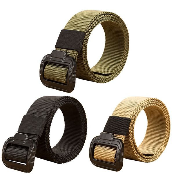 

135cm long big size new nylon material mens belt outdoor tactical male belts for men luxury new, Black;gray