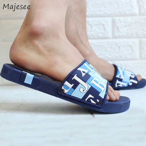 

men's slippers house lightweight breathable non-slip thick bottom shoes men trendy flat with all-match leisure chic, Black