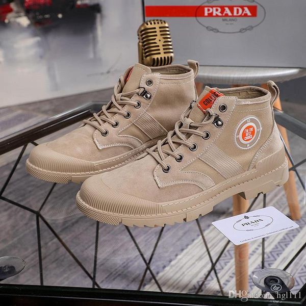 

men's martin boots high to help the british style korean version of the trend tooling boots desert men's boots retro wild tide sho