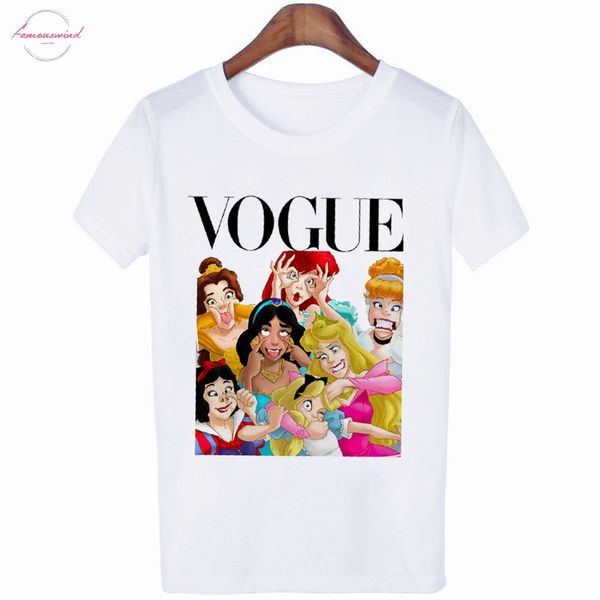 

2019 summer style punk princess printed t shirt fashion women t shirt funny harajuku short sleeve casual tees, White
