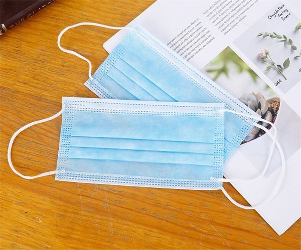 

dhl ship in stock faceblue non woven ear loop 3 ply haze earloop mask dust face sg2m