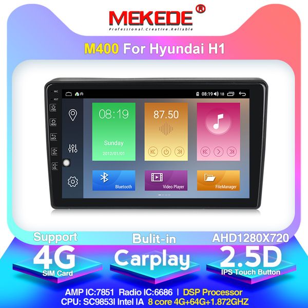 

mekede m400 android 10,0 4 + 64g автомобильный мультимедийный dvd-плеер для h1 starex гранд 2007-2015 радио аудио wifi gps автомобильный dvd