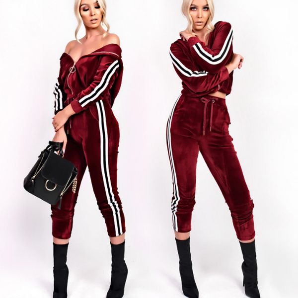 

hooded sweatshirt polyester fiber women's suit outdoor sportswear women velvet tracksuit pullover hoodie strong cardigan, White;black
