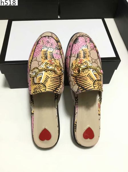 

new sale mules 423513 princetown designer classic slippery metal buckle beach slippers soft lovers slippers size wholesale4, Black