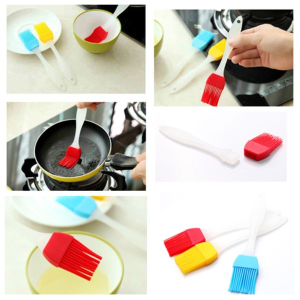 

silicone butter brush bbq oil cook pastry grill food bread sauce brush cooking bakeware kitchen dining tool t2i5327