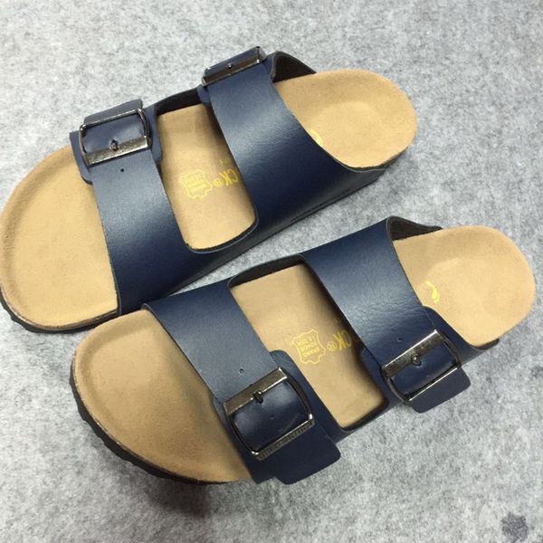

designer-fashion slides for mum and daughter matching shoes pu leather sandals straps buckle clogs holiday casual footwear, Black;grey