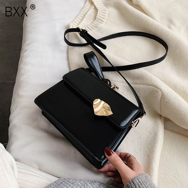 

bxx] pu leather crossbody bags for women 2020 spring new solid color shoulder messenger bag female handbags and purses hk244