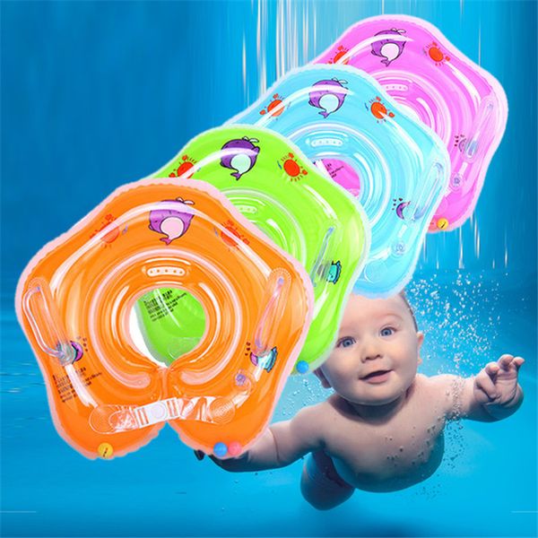 

swimming baby pools accessories baby inflatable ring baby neck inflatable wheels for newborns bathing circle safety neck float dlh058