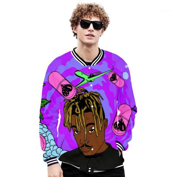 

coat mens casual collar spring autumn men bomber jacket plus size 3d print men baseball jackets solid fashion juice wrld souvenir, Black;brown