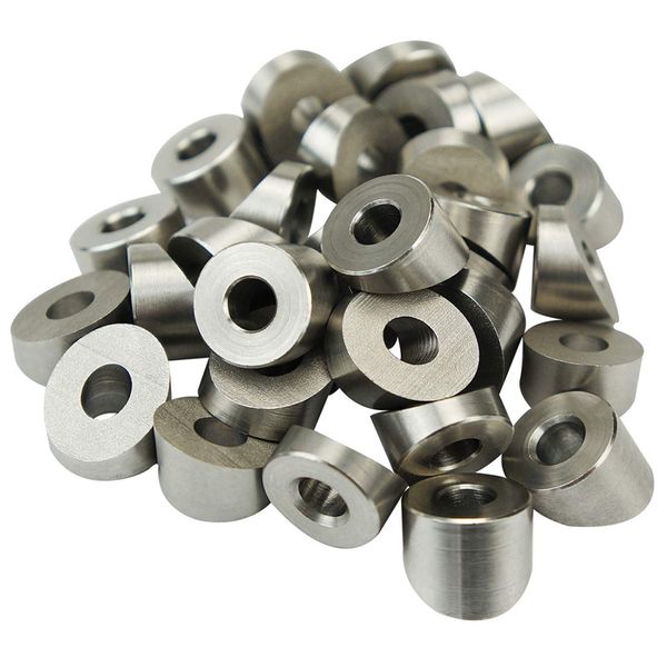 

stainless steel 0.64 cm 30 degree bevel washer for deck cable tracks from 0.32 cm to 0.48 t316 marine, wood/metal/aluminum co