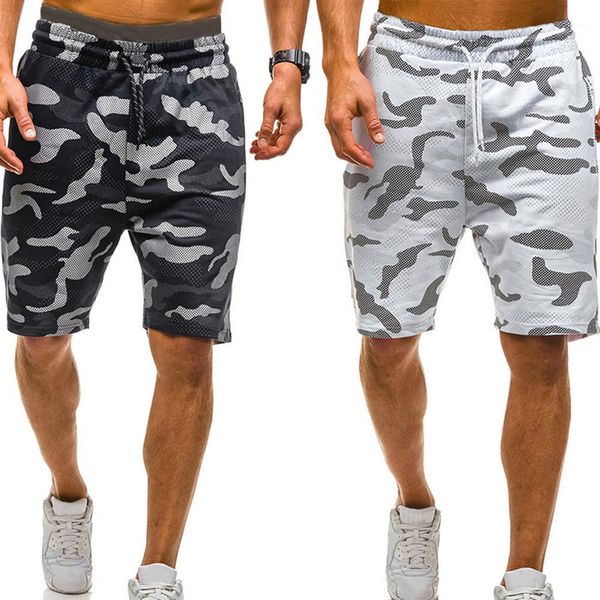 

camouflage shorts casual male military cargo shorts knee length mens summer short pants homme 2020 new men, White;black