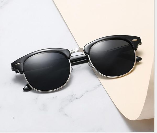 

polarized sunglasses retro-rice nail sunglasses, White;black
