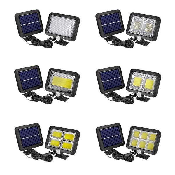 

solar powered light street pir motion outdoor courtyard garden light security flood wall lamp ip65 waterproof solar lamp