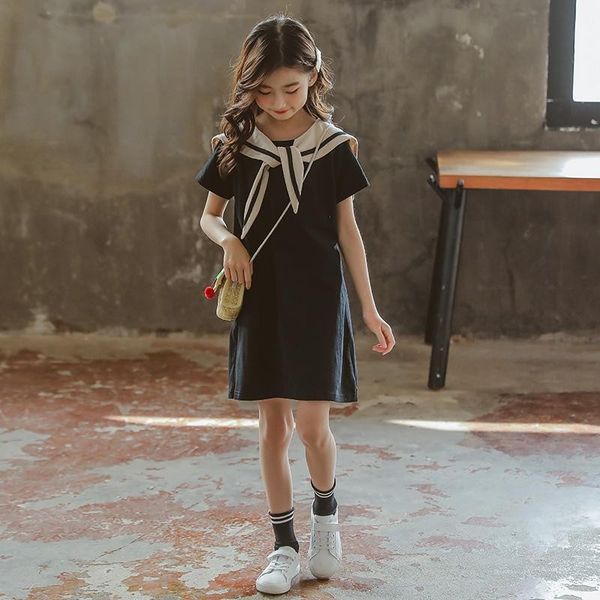 

girl's dresses summer dress girl patchwork for casual style children party teenage childrens clothing girls, Red;yellow