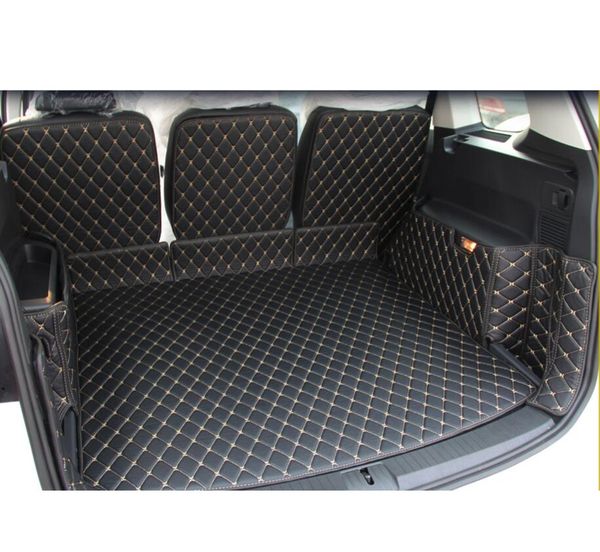 

fiber leather car trunk mat cargo mat for touran 2017 2016 2015 2018 2019 2020 car accessories