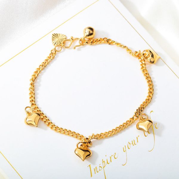 

ladies bell pendant bracelet elegant ladies love jewelry holiday gift 3-ks173, Golden;silver