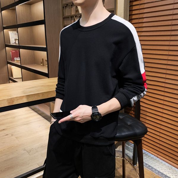 

Wholesale Men Sweater Tide Brand Luxury Sweatshirts for Men Long Sleeve Streetwear Designer Mens Hoodies with Patchwork 4 Styles Size M-3XL