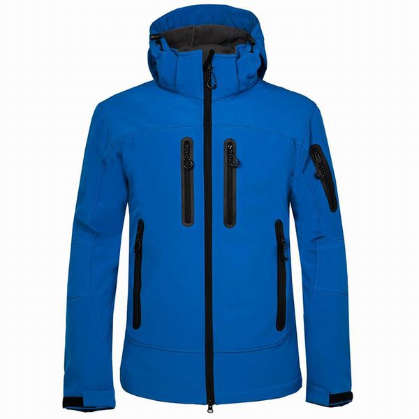 

mens outdoor sports hiking camping fleece lined soft shell jacket coat climbing windbreaker softshell breathable trekking golf jackets, Blue;black