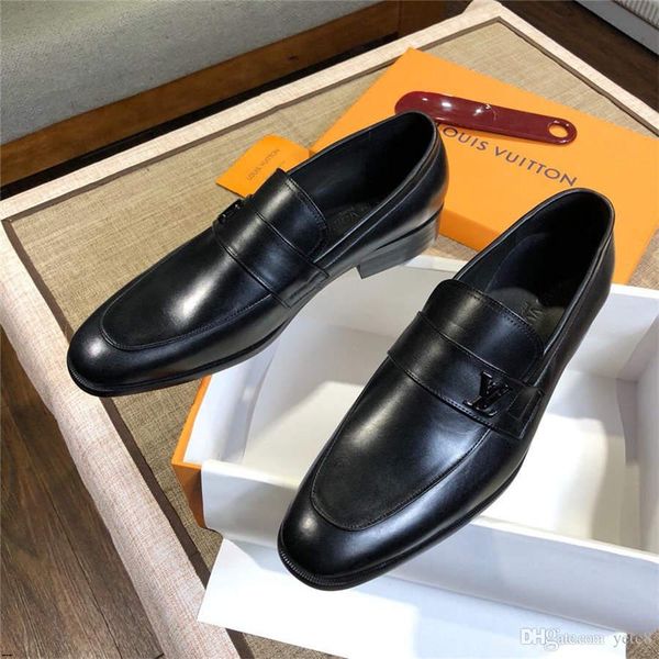 

19 мм 2020 новый высокое качество кожи бизнес повседневная обувь человек платье офис роскошная обувь мужской дышащий оксфорды человек формал, Black