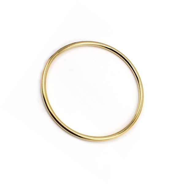

stainless steel classic round gold single circle bangle simple style closed thin circle wire bracelets bangles for women, Black