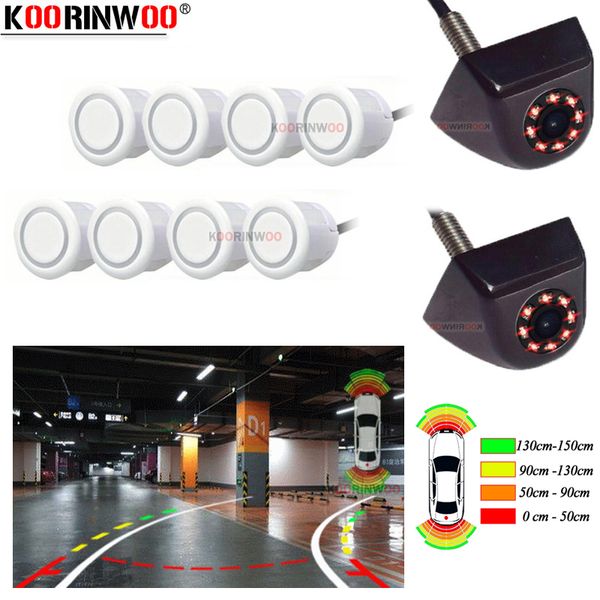 

koorinwoo ccd ahd ops car video parking sensors 8 alert 4 front rearview camera dynamic trajectory parking guide system