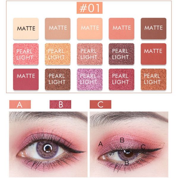 

15 colors shining eyeshadow palette waterproof eye shadow palette shimmer eye shadow high pigmented cosmetics eyes makeup