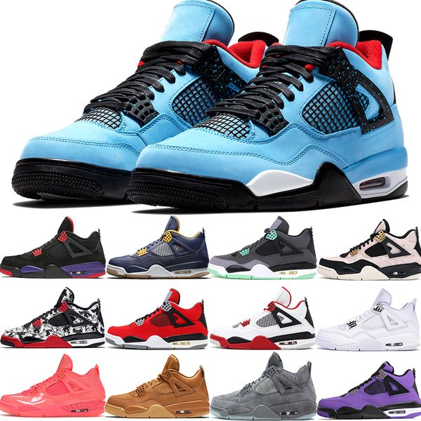 

mens bred oreo cool grey silt red splatter punch 4 4s basketball shoes men green grow sport sneakers