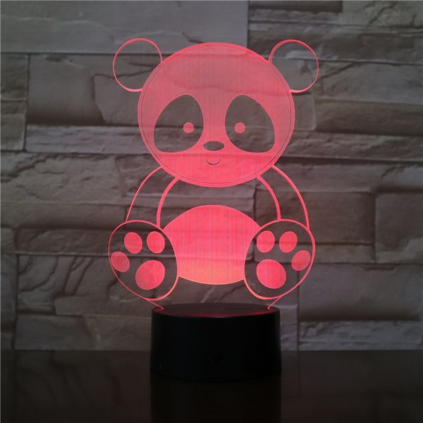 

cute panda design led acrylic night lamp multi colors change sweet gift for colors decor gift kids home decor dropship 3d-3201