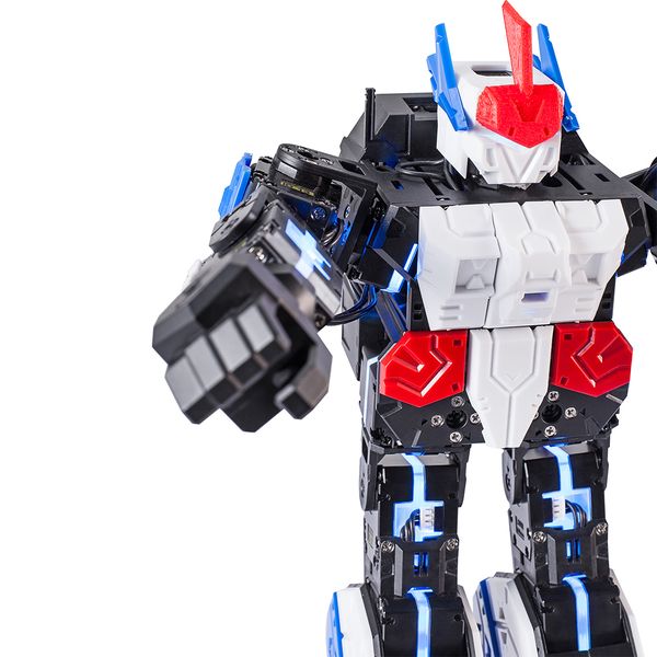 

new 27cm my diy robot creative time line-core m graphical programmable humanoid robot educational robot kit - white/red/blue
