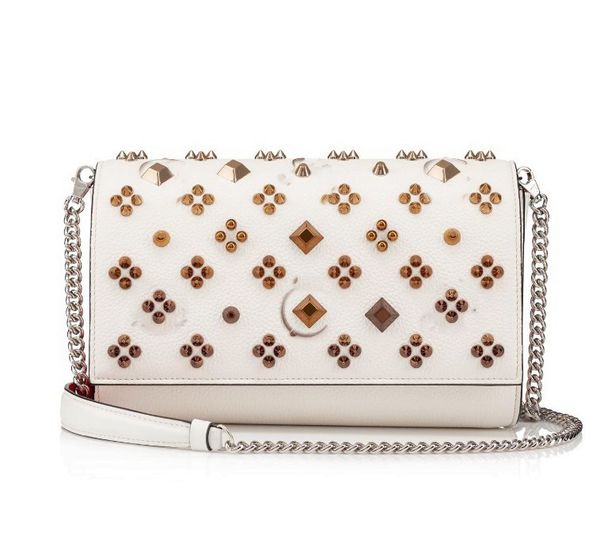 

women brand rivet holding bag personalityhead embossed holding envelope shoulder bag street trend head red bottom genuine leather purse bags