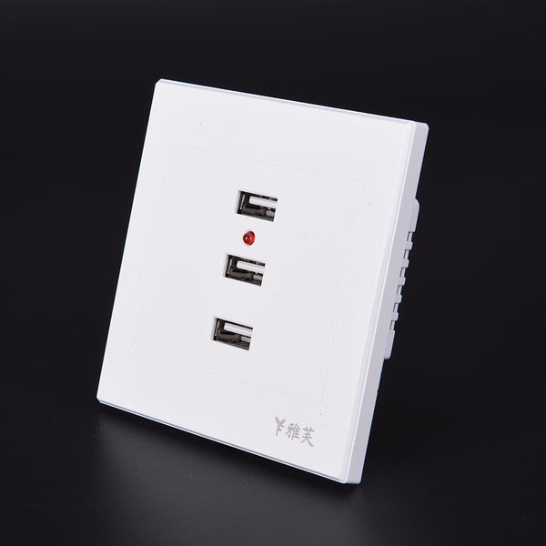 

dc 2/3/4 ports usb 5v 3.1a electric wall charger dock station socket power outlet panel plate switch power adapter plug