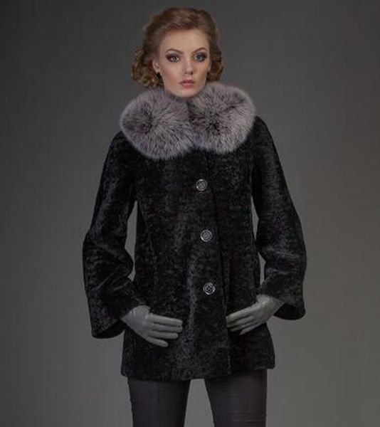 

woman winter europe and the united states new korean version boutique slim trend business fox fur collar rabbit fur fur coat / 6564 s-4xl, Black