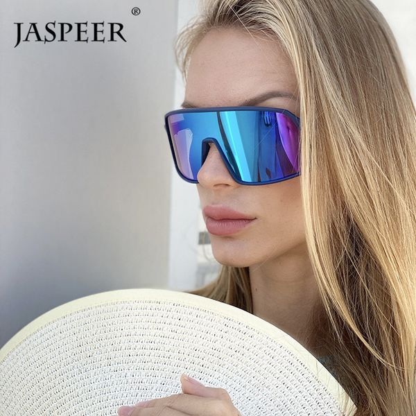 

jaspeer one piece sunglasses women anti uv400 goggle sun glasses for men frames outdoor driving sunglasses fashion eyewear, White;black