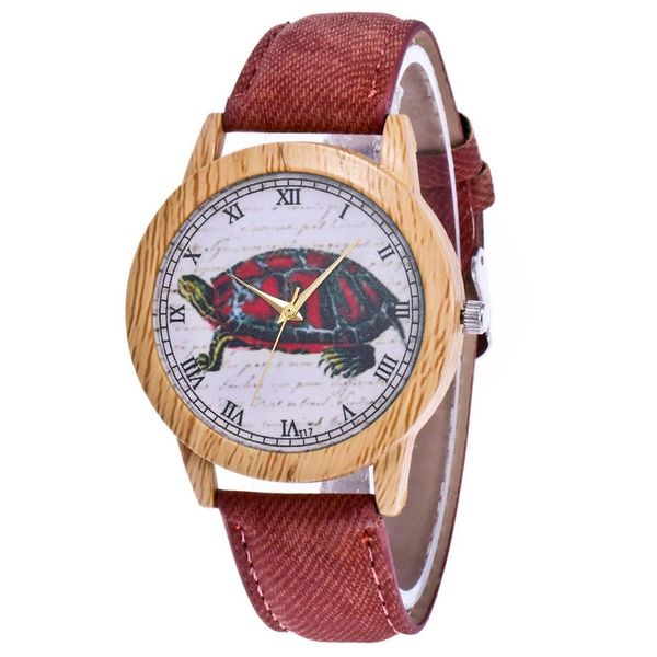 

turtle pattern simple trendy casual quartz watch fashion ladies quartz watches leather strap women luxury wrist watch, Slivery;brown