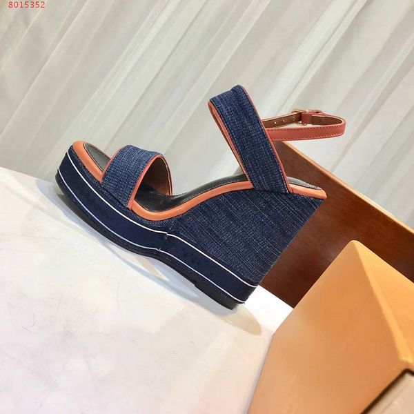 

china wholesale sides designer platform summer outdoor sandals heel high 12cm, Black