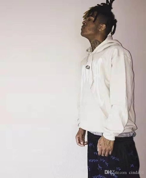 

mens конструктора толстовки revenge белого hoodie пуловер с капюшоном свитер xxxtentacion high street fashion brand сыпучей толстовка, Black
