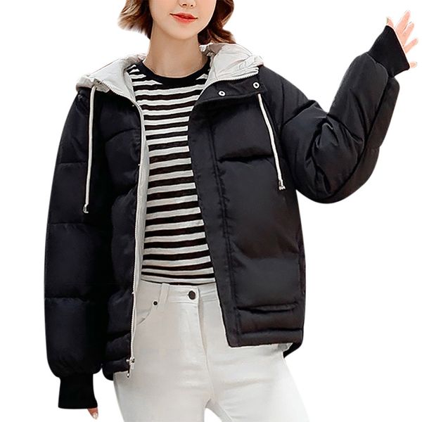

autumn winter down jacket women coat fashion female hooded winter jacket women parka warm casual slim overcoat parkas, Black