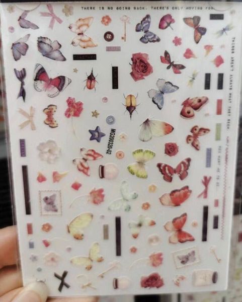 

stickers & decals 2021 butterfly manicure sticker 3d, Black