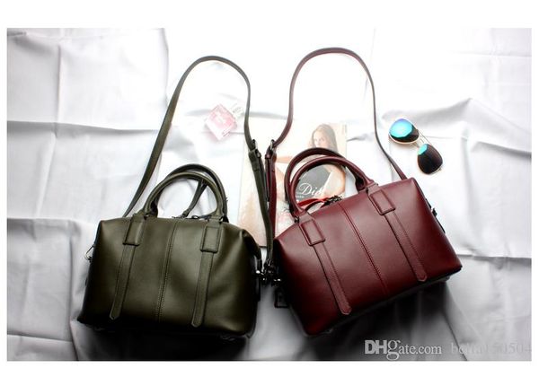 

genuine leather new bags lady handbags famous designer brand bags purse shoulder tote bag female little c.k cowhide boston bag portable