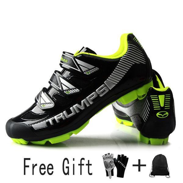 

teibao mens cycling shoes mtb mountain bike pro racing team breathable bicycle self-locking athletic cycling riding shoes, Black