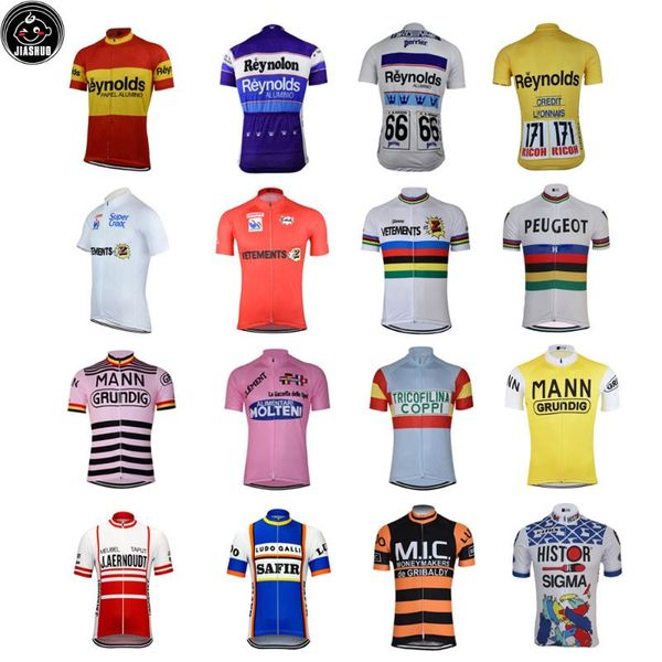 

classical retro new pro mountain road race team bike cycling jersey breathable customized jiashuo any styles, Black;red