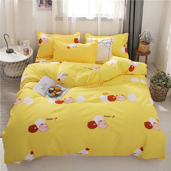 

home textile heart bedding set 3/4pcs quilt cover  full king size children cartoon duvet cover bedclothes