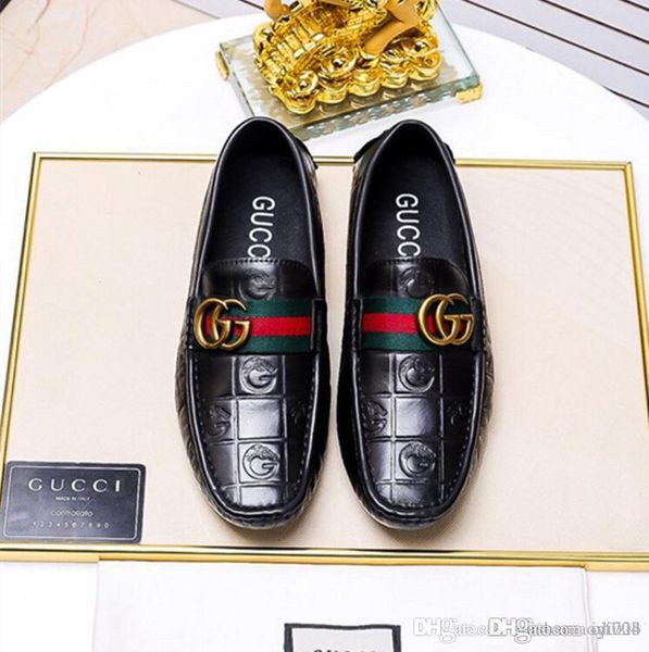 

newst luxurious mens shoes the original designers perfect recovery casual shoes genuine cow leather handmade green red green belt model, Black