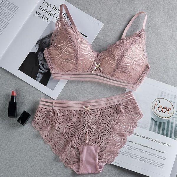 

bra set colors 3 no steel adjusted straps ring lace floral women briefs underwear triangle cup ladies lingerie set, Red;black
