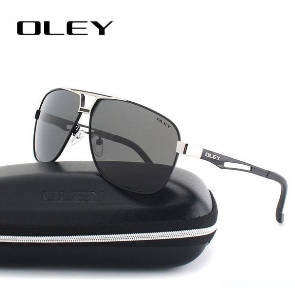

oley classic polarized sunglasses for men aluminum magnesium frame high-definition polaroid lenses driving anti-glare goggles, White;black