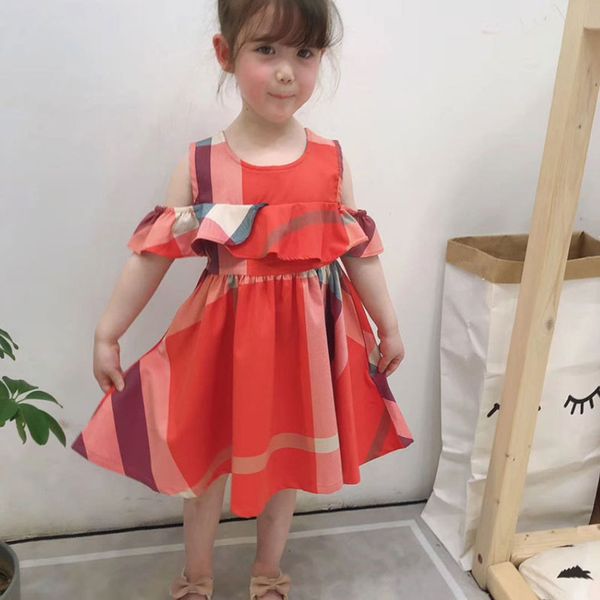 

new fashion cute girls dressescasual cotton plaid dress baby clothing toddler girl kids clothes vestidos costumes, Red;yellow