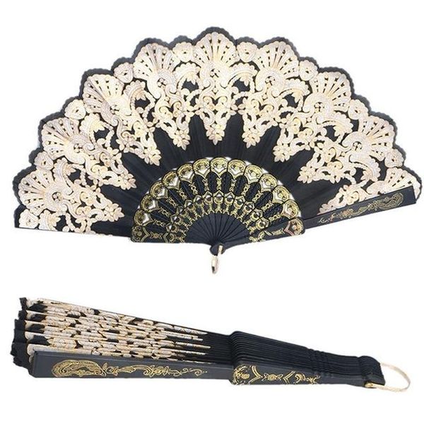 23cm Folding Fans Chinese Spanish Style Dance Wedding Fan Pocket