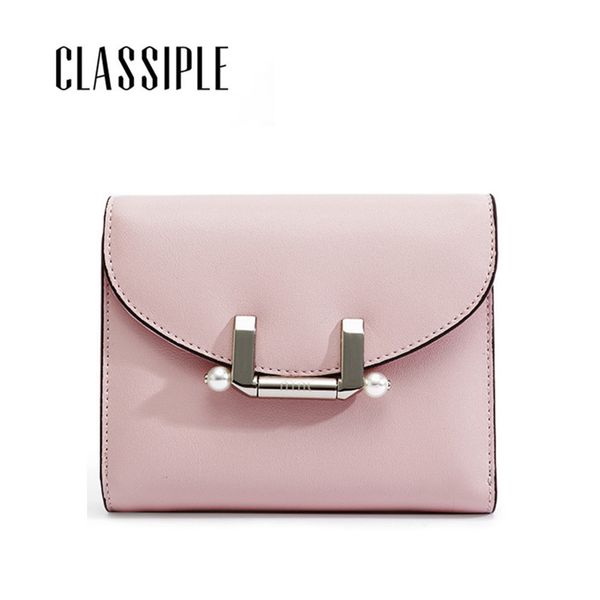 

bags women wallet 2018 fashion women short wallet hasp split leather wallets lady pear coin purses female, Red;black